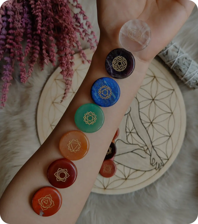 Seven chakra stones